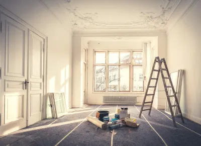 Raum der renoviert wird